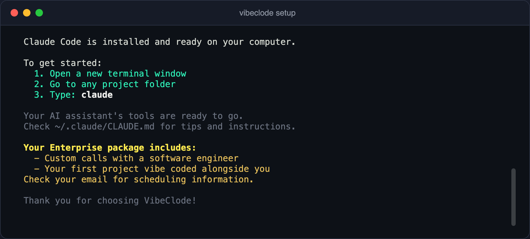 You start building